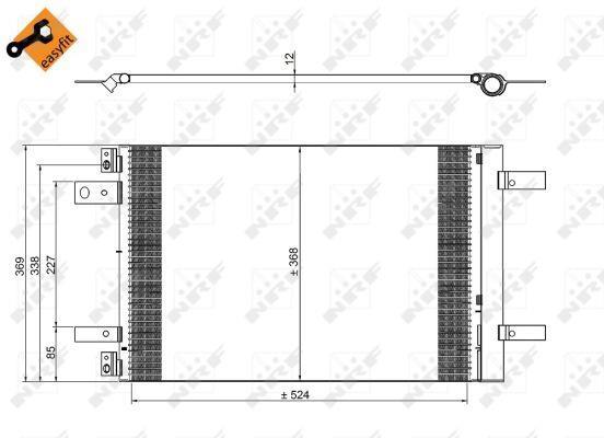 Condensador de climatização NRF B.V. ref. 350323