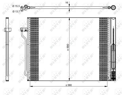 Condensador de climatização NRF B.V. ref. 350325