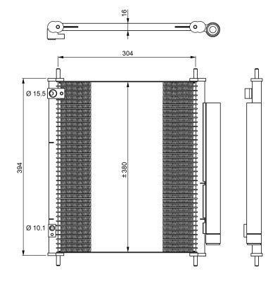 Condensador, aire acondicionado NRF B.V. ref. 350326