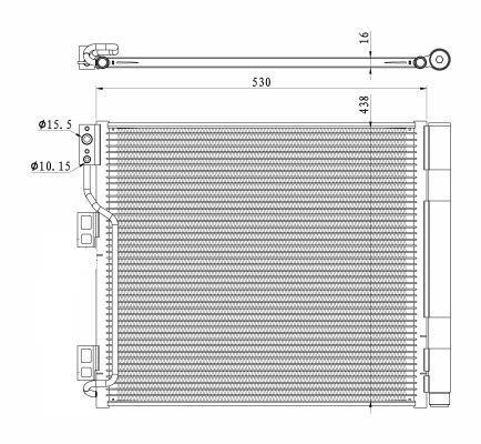 Condensador, aire acondicionado NRF B.V. ref. 350327