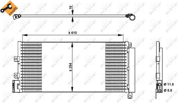 Condensador de climatização NRF B.V. ref. 350332