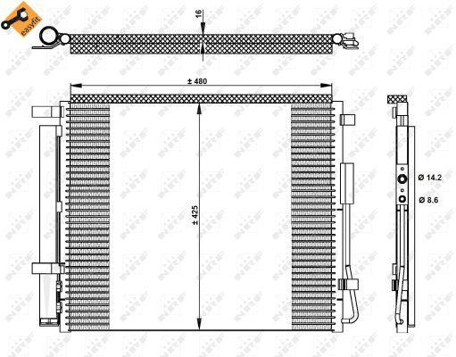 Condensador, aire acondicionado NRF B.V. ref. 350333
