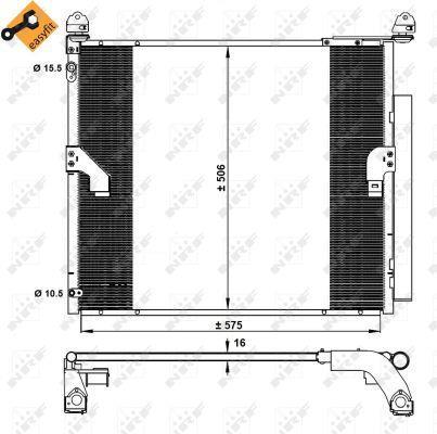 Condensador, aire acondicionado NRF B.V. ref. 350335