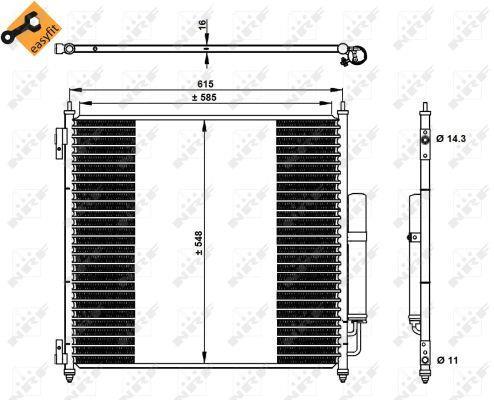 Condensador, aire acondicionado NRF B.V. ref. 350336