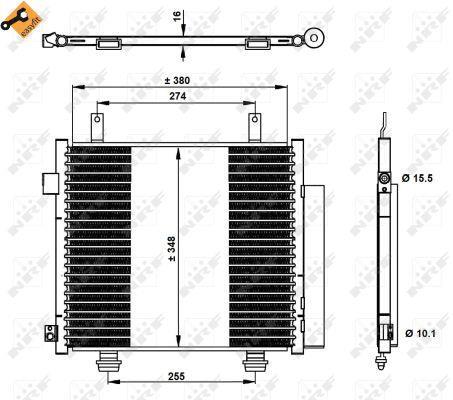 Condensador, aire acondicionado NRF B.V. ref. 350337