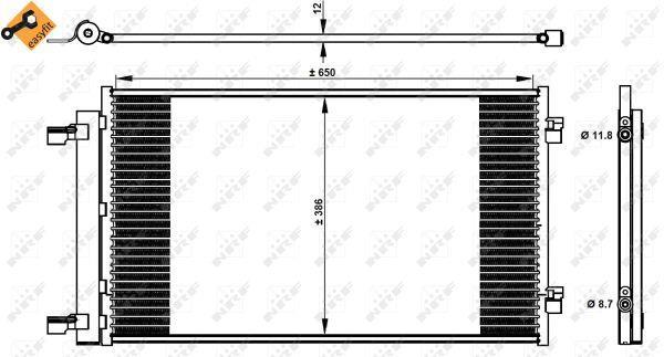 Condensador, aire acondicionado NRF B.V. 350339