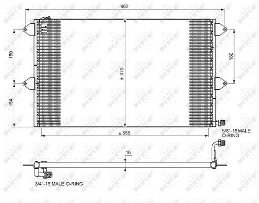 Condensador de climatização NRF B.V. ref. 35034