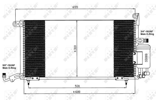 Condensador, aire acondicionado NRF B.V. ref. 35035