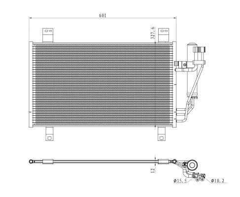 Condenseur, climatisation (Radiateur de climatisation) NRF B.V. ref. 350361
