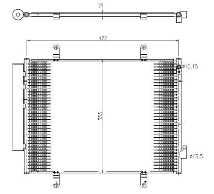 Condenseur, climatisation (Radiateur de climatisation) NRF B.V. ref. 350371