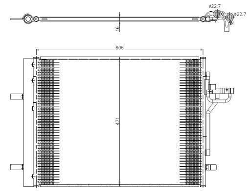 Condenseur, climatisation (Radiateur de climatisation) NRF B.V. 350375