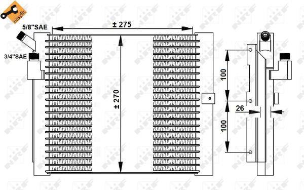 Condensador de climatização NRF B.V. ref. 35037