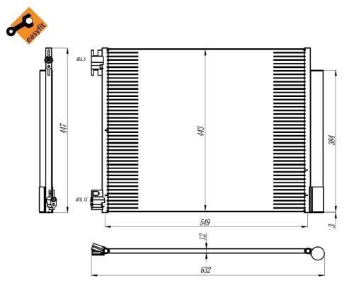 Condensador, aire acondicionado NRF B.V. ref. 350393