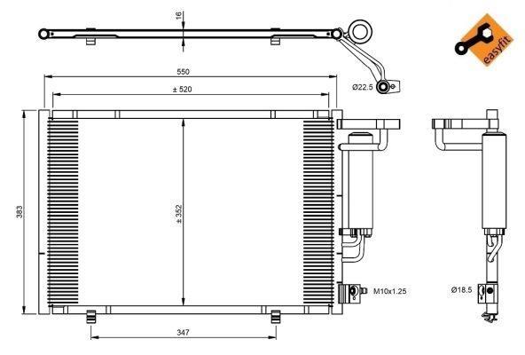 Condensador, aire acondicionado NRF B.V. ref. 350395