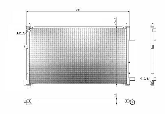 Condensador, aire acondicionado NRF B.V. ref. 350419