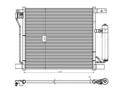 Condenseur, climatisation (Radiateur de climatisation) NRF B.V. 350422