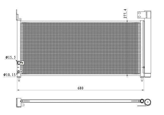 Condenseur, climatisation (Radiateur de climatisation) NRF B.V. 350423