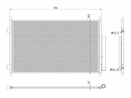 Condensador, aire acondicionado NRF B.V. ref. 350426