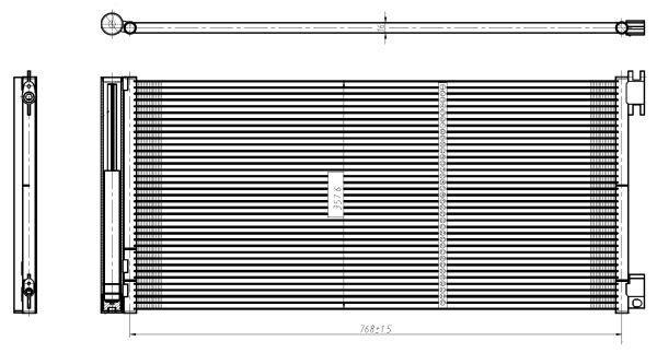 Condensador de climatização NRF B.V. ref. 350429