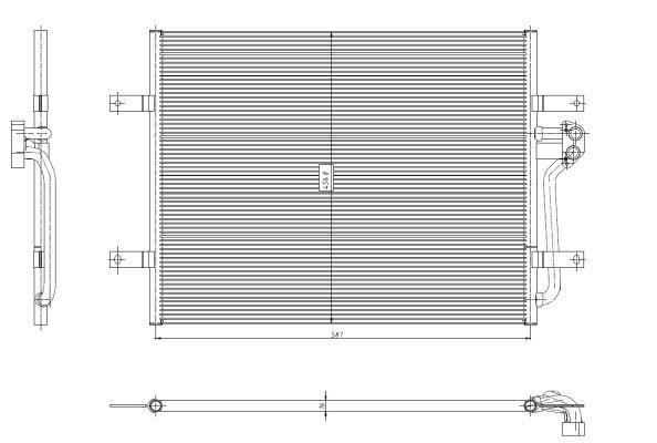Condensador, aire acondicionado NRF B.V. ref. 350444