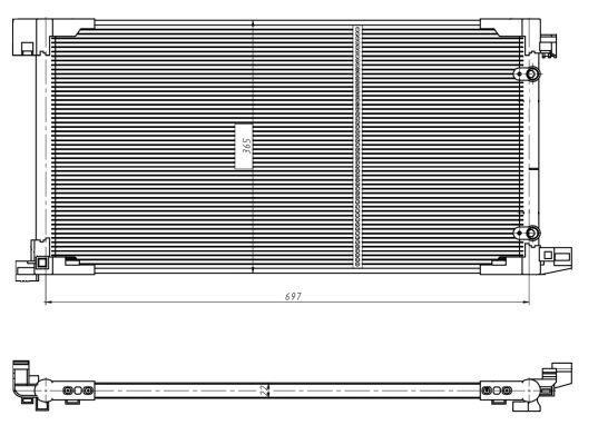 Condensador, aire acondicionado NRF B.V. ref. 350449