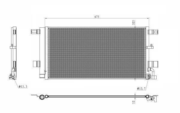 Condenseur, climatisation (Radiateur de climatisation) NRF B.V. ref. 350454