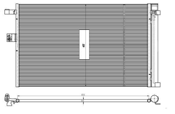 Condenseur, climatisation (Radiateur de climatisation) NRF B.V. ref. 350462