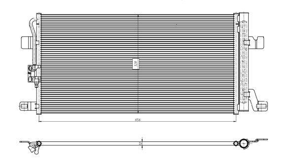 Condenseur, climatisation (Radiateur de climatisation) NRF B.V. 350463