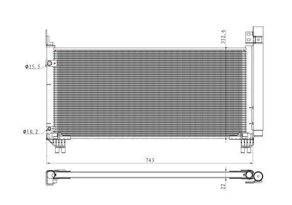 Condensador, aire acondicionado NRF B.V. ref. 350466