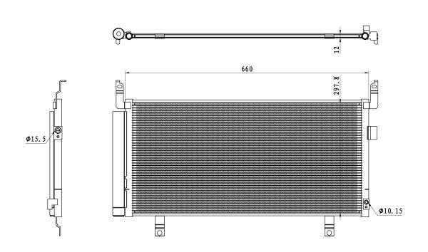 Condenseur, climatisation (Radiateur de climatisation) NRF B.V. ref. 350468