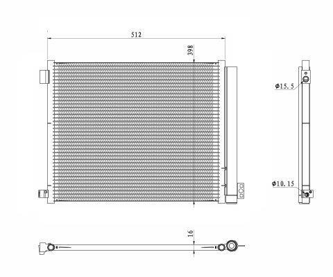 Condensador, aire acondicionado NRF B.V. ref. 350469