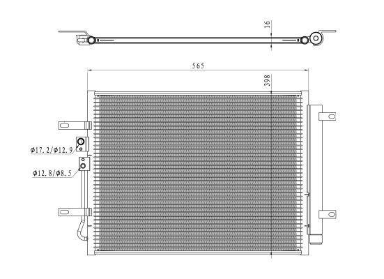 Condensador, aire acondicionado NRF B.V. ref. 350471
