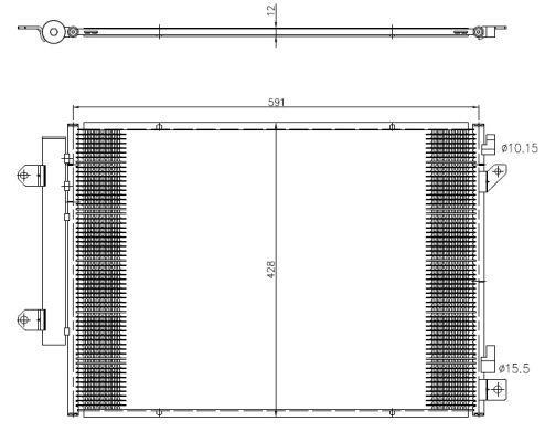 Condenseur, climatisation (Radiateur de climatisation) NRF B.V. ref. 350472