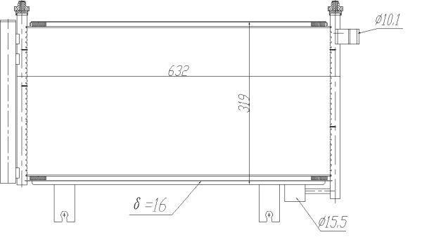 Condensador de climatização NRF B.V. ref. 350473