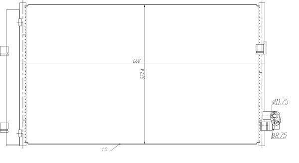 Condensador, aire acondicionado NRF B.V. ref. 350476