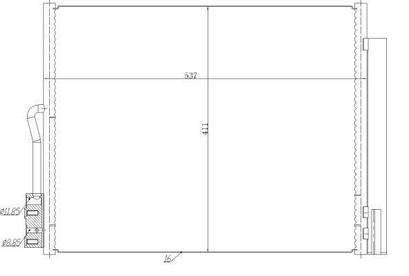 Condensador, aire acondicionado NRF B.V. ref. 350478