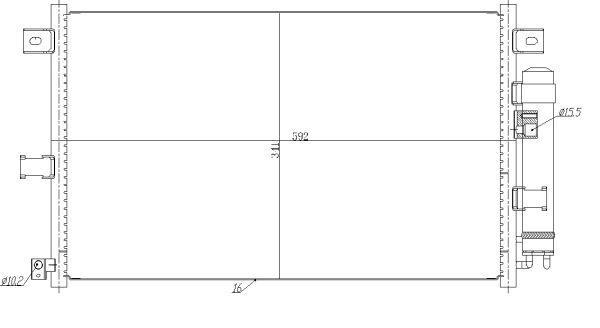 Condensador, aire acondicionado NRF B.V. ref. 350481