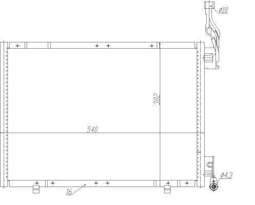 Condenseur, climatisation (Radiateur de climatisation) NRF B.V. 350484