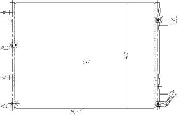 Condenseur, climatisation (Radiateur de climatisation) NRF B.V. 350485