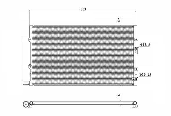 Condenseur, climatisation (Radiateur de climatisation) NRF B.V. ref. 350487