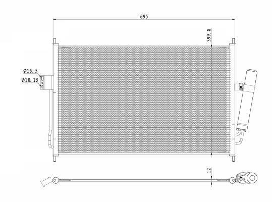 Condensador, aire acondicionado NRF B.V. ref. 350490