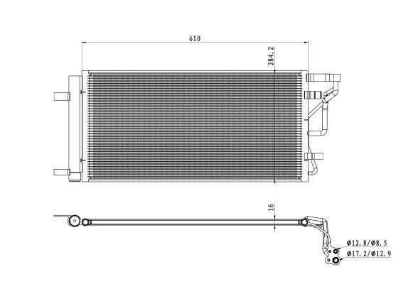 Condenseur, climatisation (Radiateur de climatisation) NRF B.V. 350491