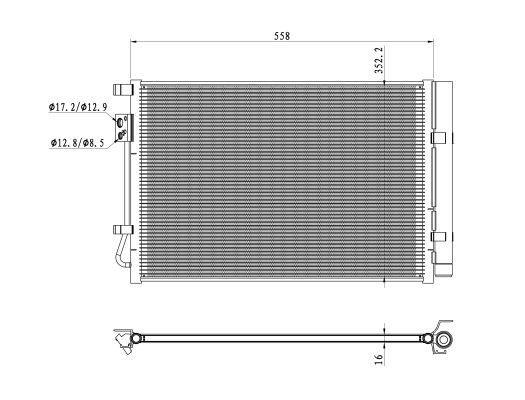 Condensador, aire acondicionado NRF B.V. ref. 350492