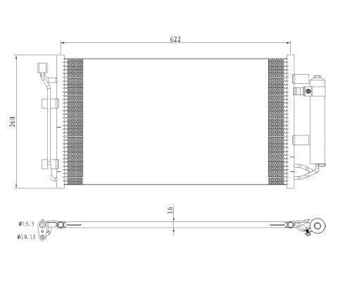 Condensador, aire acondicionado NRF B.V. ref. 350493