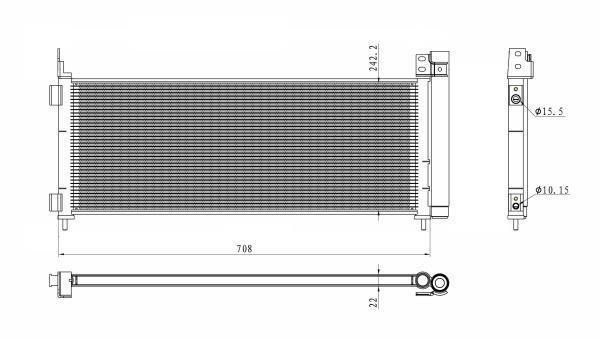 Condensador, aire acondicionado NRF B.V. ref. 350495