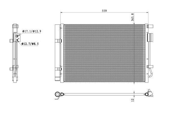 Condensador, aire acondicionado NRF B.V. ref. 350496