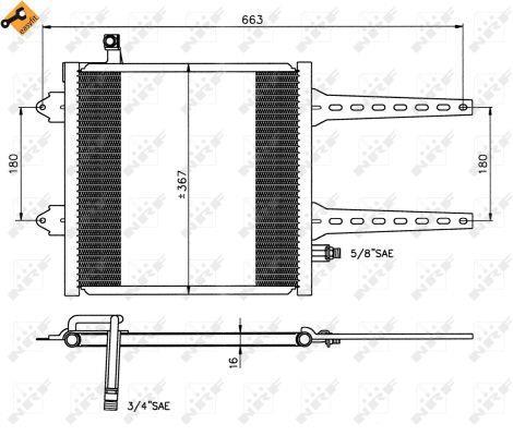 Condenseur, climatisation (Radiateur de climatisation) NRF B.V. ref. 35049