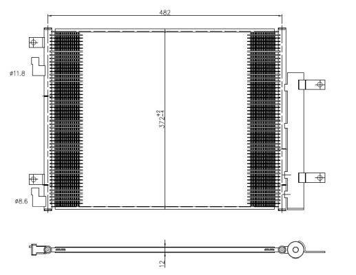 Condenseur, climatisation (Radiateur de climatisation) NRF B.V. ref. 350506