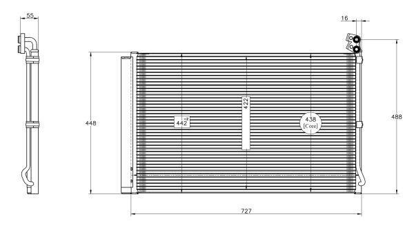 Condensador, aire acondicionado NRF B.V. ref. 350608