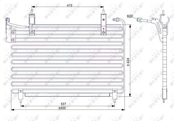 Condensador, aire acondicionado NRF B.V. ref. 35071